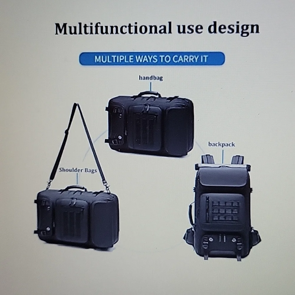 INFEYLAY Travel Laptop Backpack hidden USB charging port waterproof black NEW…
